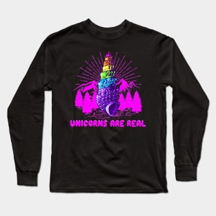 Unicorns are real, camping ed. Long Sleeve T-Shirt